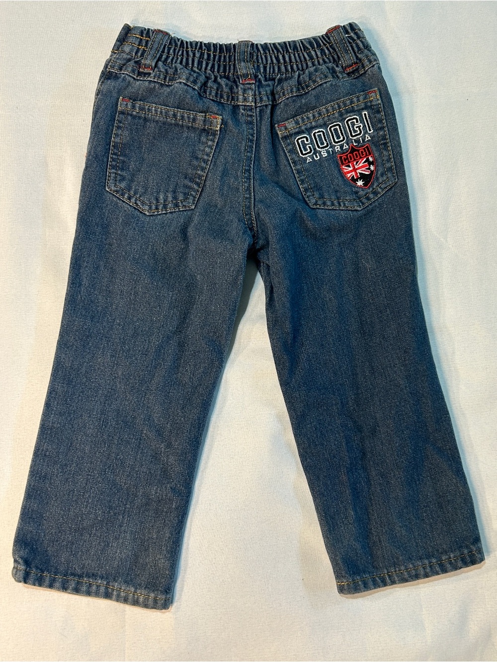 COOGI Australia Jeans Toddler 2T Denim Embroidered Pocket Logo Elastic Waist